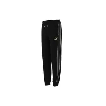 Джоггеры Puma Embroidered Taped с эластичными щиколотками Мужские брюки Черные 534407-01 S