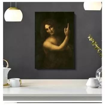 Джон Леонардо да Винчи постеры и принты настенная живопись на холсте для гостиной домашний декор знаменитая картина Креститель Св. 21cm30cm NoFrame
