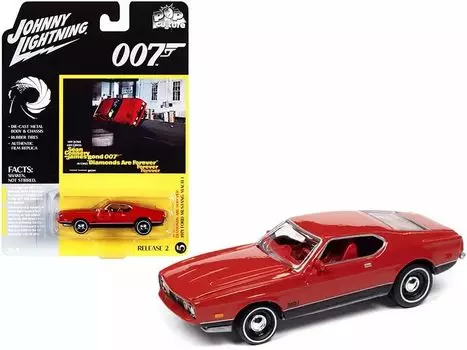 Джонни Молния Бонд Автомобиль Ford Mustang 1971 Red Diamonds Are Mustang Мини-автомобиль 1/64 007 Forever [Предмет]