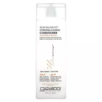 Джованни, 50:50 Сбалансированный, увлажняющий и успокаивающий кондиционер для нормальных и сухих волос, 8,5 жидких унций (250 мл)