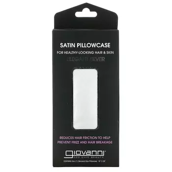 Джованни, атласная подушка, элегантное серебро, 1 наволочка