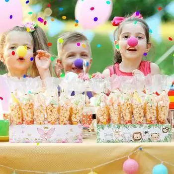 Джунгли Животные Бабочка Крафт Бумага Свадебный Конус Держатель Поддержка Для Свадебных Конусов Конфетные Мешочки Подставка Для Конусов Коробка Лоток Декор На День Рождения