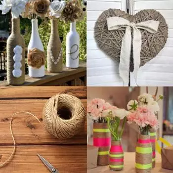 Джутовая гессианская струна в рулоне, тяжелый шпагат, витая веревка, веревка, товары для вечеринок One Size