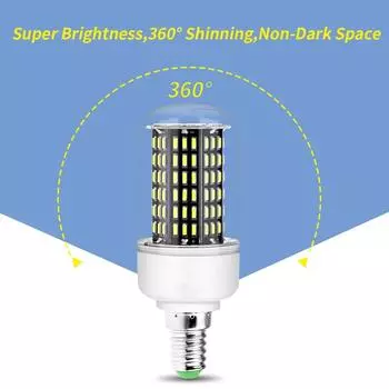 E12 E14 E27 Светодиодная лампа кукурузы 4014 SMD AC 110 В 220 В Светодиодная лампа холодного теплого белого света Энергосберегающая сверхяркая светодиодная лампа E27 110V&56PCS теплый белый