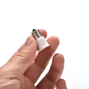 E12 - E14 патрон для лампы адаптер конвертер цоколь канделябр белый 1PC