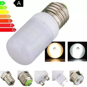 E14 4W Белый/Теплый Белый 5730SMD Светодиодная лампа для кукурузы с крышкой 220 В