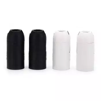 E14 Держатель лампы Патрон лампы Пластиковый светодиодный светильник Черный Белый