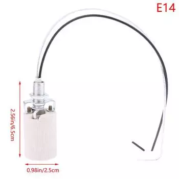 E14/E27 Керамический винтовой патрон для лампы светодиодный светильник термостойкий адаптер для домашнего использования круглый патрон для цоколя лампы с кабелем