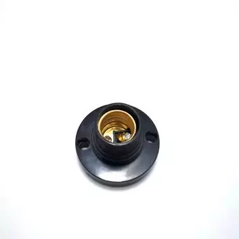 E14 винтовой круглый конвертер плоский светодиодный патрон 6A DIY настольный маленький винтовой светодиодный светильник головка основание гнездо черный белый E14 чёрный