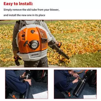 E164000090 Гибкая трубка для воздуходувки Echo Back Blower, трубка воздуходувки совместима с воздуходувкой Pb-760Lnh Pb-760Lnt, детали воздуходувки для листьев чёрный