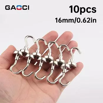 E16 Strong Magnetic Hooks Load Bearing Hook MultiPurpose Storage For Home Kitchen Bar Storage Key Hanging Hanger 1PCs