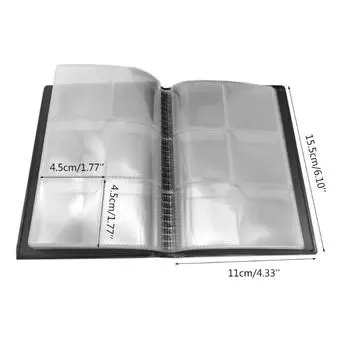 E1PC 60 карманов держатель альбом книга для хранения денег альбом для коллекции монет чёрный