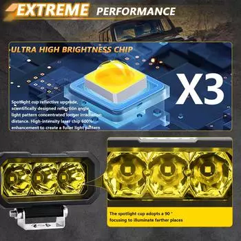 E23 Автомобильный светодиодный прожектор IP68 Водонепроницаемый прожектор 5 дюймов Мощный внедорожный прожектор из алюминиевого сплава для грузовиков