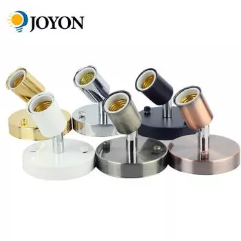 E27 1 шт. черный белый серебряный бронзовый цоколь лампы антикварный металлический патрон для лампы накаливания E27 Эдисона