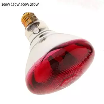 E27 220 В Тепловая Лампа Разведения Лампа Тепловой Излучатель Инфракрасный Обогреватель 100 Вт/150 Вт/200 Вт/250 Вт 100W