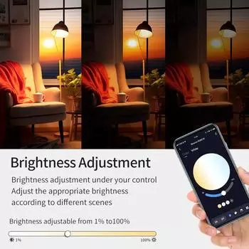 E27 220 В Tuya Smart Bluetooth LED Лампа 9 Вт 15 Вт 18 Вт RGB Лампа Smart Life APP Управление Функция таймера Регулируемая яркость Лампада Декор для комнаты Yes