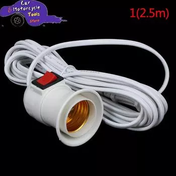 E27 2.5/4M кабель штекерный патрон для люстры с выключателем американская вилка переносной патрон для лампы подвесной светильник цоколь для лампы США 1 шт.