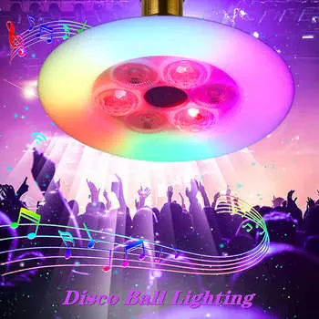 E27 50 Вт светодиодный потолочный светильник Bluetooth-динамик музыкальный потолочный светильник с дистанционным управлением умный потолочный светильник 85?265В