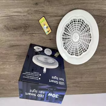 E27 Базовая розетка Вентилятор Лампа Пульт дистанционного управления Маленький потолочный вентилятор Время освещения (белый)