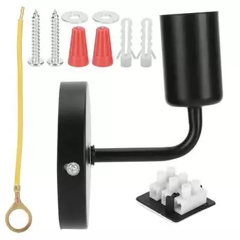 E27 Черный настенный светильник в стиле ретро с одной головкой для прикроватной тумбочки, коридора, лестницы AC85?265В