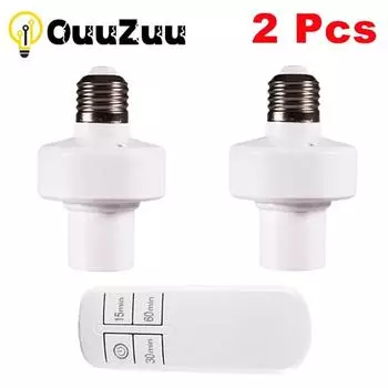 E27 держатель лампы беспроводной пульт дистанционного управления с 60 мин 30 мин 15 мин E27 110 В / 220 В розетка дистанционного управления таймером освещения 220V