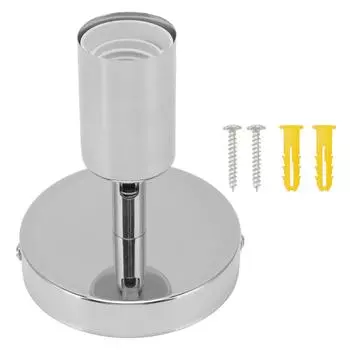 E27 E26 Настенный светильник с основанием 180 градусов вверх и вниз, регулируемый железный декоративный патрон для лампы для спальни серебряный