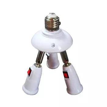 E27 гнездо с несколькими соединениями Dura Lighting Accessories E27 винтовой конвертер для более яркого держателя для 3 ламп