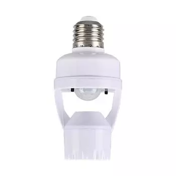 E27 Головка лампы с датчиком человеческого тела, гнездо светодиодное 100-240 В E27 Цоколь лампы Интеллектуальный выключатель лампочки 1pc