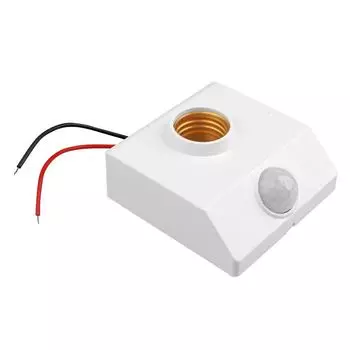 E27 Инфракрасный датчик человека Цоколь лампы PIR Датчик движения Переключатель основания лампы Датчик человеческого тела Контроллер ВКЛ/ВЫКЛ Светодиодная энергосберегающая лампа Лестница в коридоре 1PCS