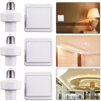 E27 Kabelloser Lichtlampenhalter, EIN/Aus-Sockel, Schaltersockel fr LED-Leuchtm