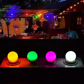 E27 Мини Креативная цветная лампочка светодиодная лампа с винтовым ртом Шарик Пузырь Рождественская спальня Праздничное украшение Красочный свет 1 pcs синий