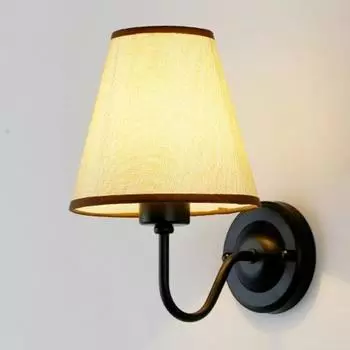 E27 новый тканевый ретро простой настенный светильник с абажуром из четырех цветов, подходит для ночника, для спальни, гостиной, декоративная лампа black base белый