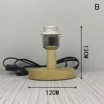 E27 патрон лампы круглый твердый деревянный держатель с шнуром включения выключения для настольной лампы прикроватный держатель лампы для домашнего освещения