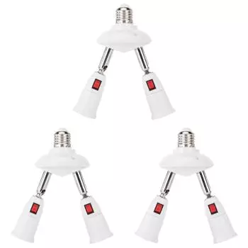 E27 Регулируемый патрон для светодиодной лампы Цоколь Адаптер-конвертер (2-головка)