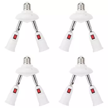 E27 Регулируемый патрон для светодиодной лампы Цоколь Адаптер-конвертер (2-головка)