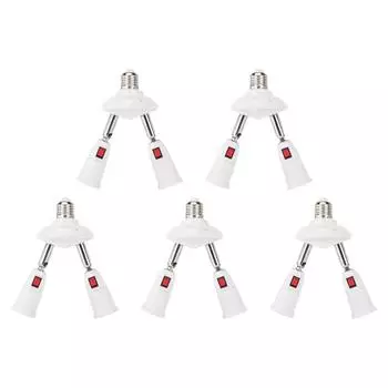 E27 Регулируемый патрон для светодиодной лампы Цоколь Адаптер-конвертер (2-головка)