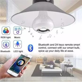 E27 RGB Bluetooth музыкальная лампа с пультом дистанционного управления светодиодная сценическая подсветка эффект диджей диско для спальни домашний декор меняющая цвет лампа 1 pcs