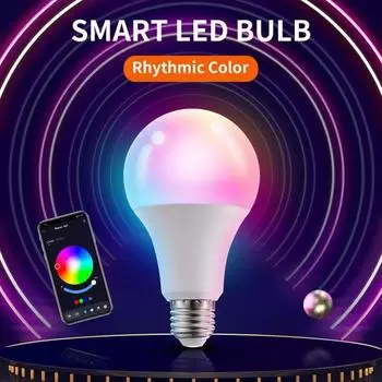E27 Smart Light Регулируемая энергосберегающая лампа с дистанционным управлением Светодиодная красочная сменная лампа WiFi A