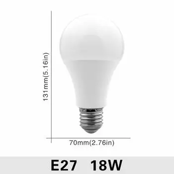 E27 светодиодная лампа 5, 7, 9, 12, 15, 18 Вт, светодиодная лампа переменного тока, 165 В-220 В, прожектор, лампочка, энергосберегающие лампы для домашнего освещения 5W