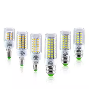 E27 светодиодная лампа E14 светодиодная лампа 220 В 24 36 48 56 69 72 светодиода Bombillas ампула светодиодная E27 E14 кукурузная лампочка для домашнего освещения люстры E14 220V Warm White,24LEDs