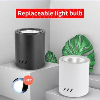 E27 светодиодный потолочный светильник, сменная лампа, потолочный светильник 3,5/4 дюйма для домашнего коммерческого освещения, светильники для спальни, гостиной 3.5 inch+bulb чёрный