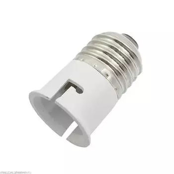 E27 To B22 Light Lamp Bulb Socket Base Convert Lamp Socket Adapter E27 Lamp Base Fireproof Material Screw Mouth Lamp E27 to B22 белый
