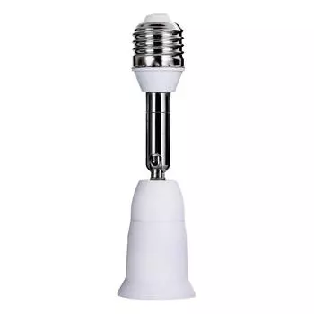 E27 To E27 Flexible Extend Extension Base LED Light Lamp Adapter Converter Socket Standard Bulbs Lighting Accessories White