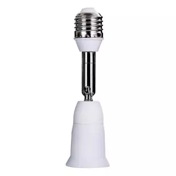 E27 to E27 Flexible Extend Extension Base LED Light Lamp Adapter Converter Socket Standard Bulbs Lighting Accessories White