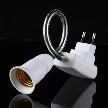 E27 Удлинитель держателя лампочки Гибкий удлинитель Винтовой адаптер UK Plug