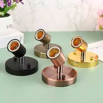 E27 Универсальный патрон лампы с керамической головкой и поворотным патроном на 180 градусов