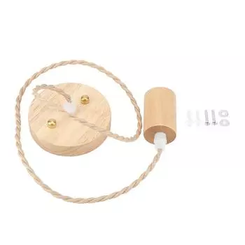 E27 Винтажный деревенский стиль Черный Простой деревянный подвесной потолочный светильник Подвесной светильник 90-250 В