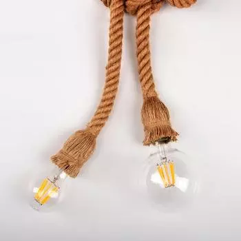 E27 Винтажный подвесной светильник из пеньковой веревки для ресторана, кофе-бара, лофта, творческой личности, промышленного назначения, AC90-260V Only base