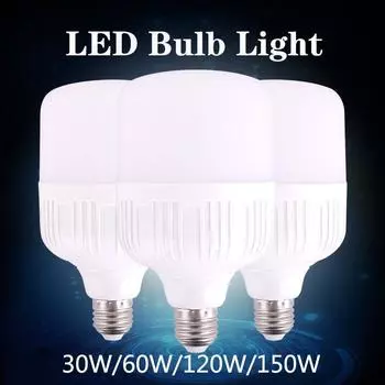 E27 Винтовая светодиодная лампа Энергосберегающая лампа Супер яркое домашнее освещение Лампа для защиты глаз Белый свет Внутреннее освещение Свет 30W