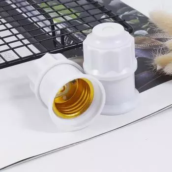 E27 Винтовой патрон для лампы Белый потолочный светильник Лампочка Крепление Основание Подставка Патрон для лампы E27 Аксессуары для ламп